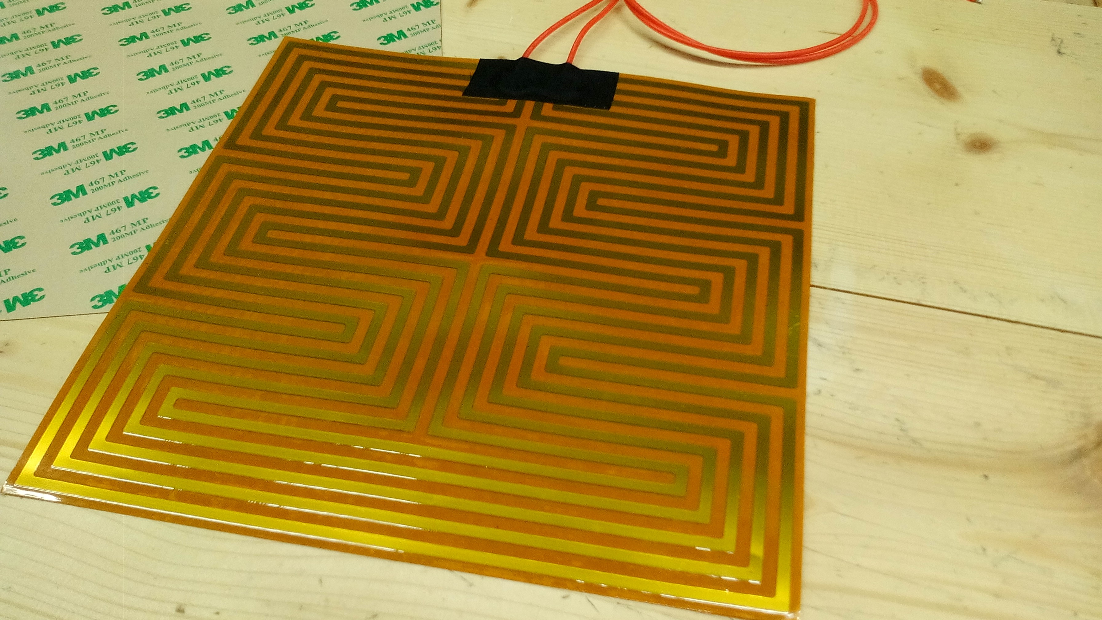 Kapton Flexible heater 23cm x 23cm